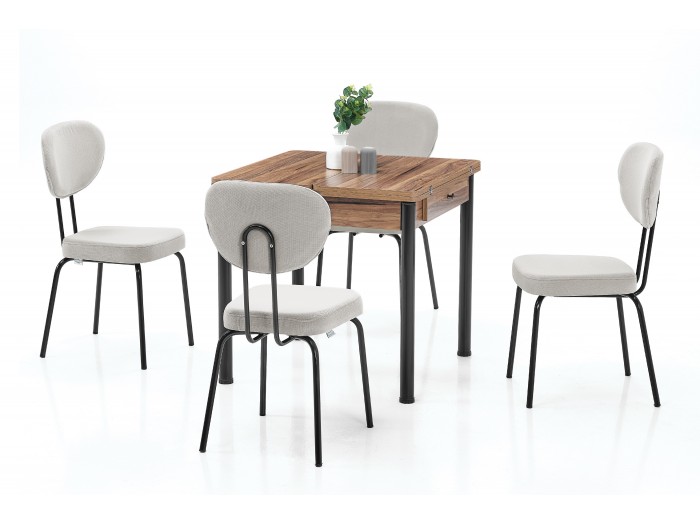 Трапезен комплект NEVA 41 (black) вариант 1